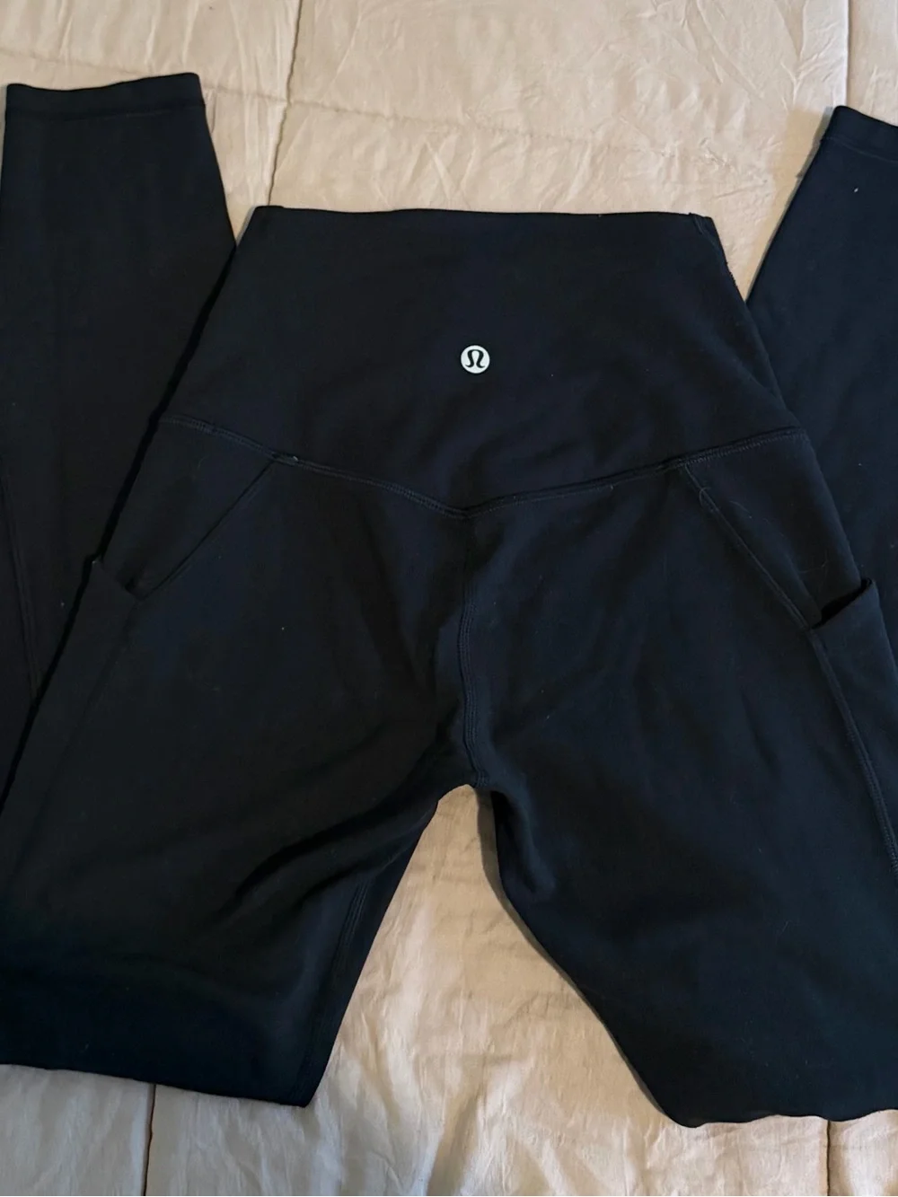 lululemon athletica Black High-Rise Pocket Leggings with Logo